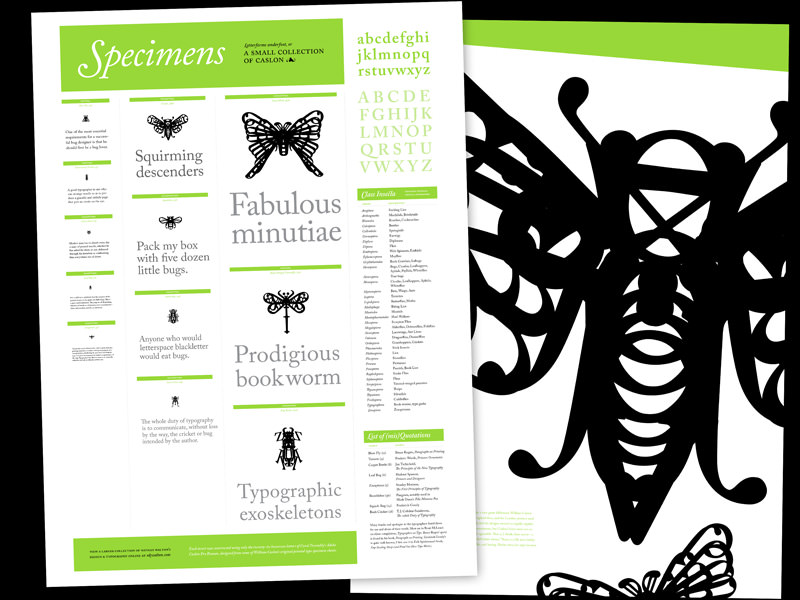 Two typographic bug posters