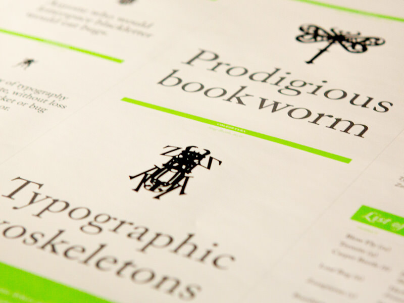 Typographic bug poster